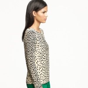 J. Crew Animal Print Top Shirt Blouse Size 2